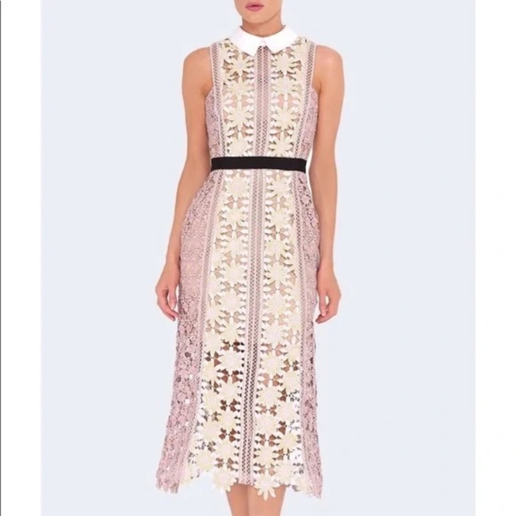 knee length dresses for ladies HACCHIC Couture 3D Floral Tweed Dress